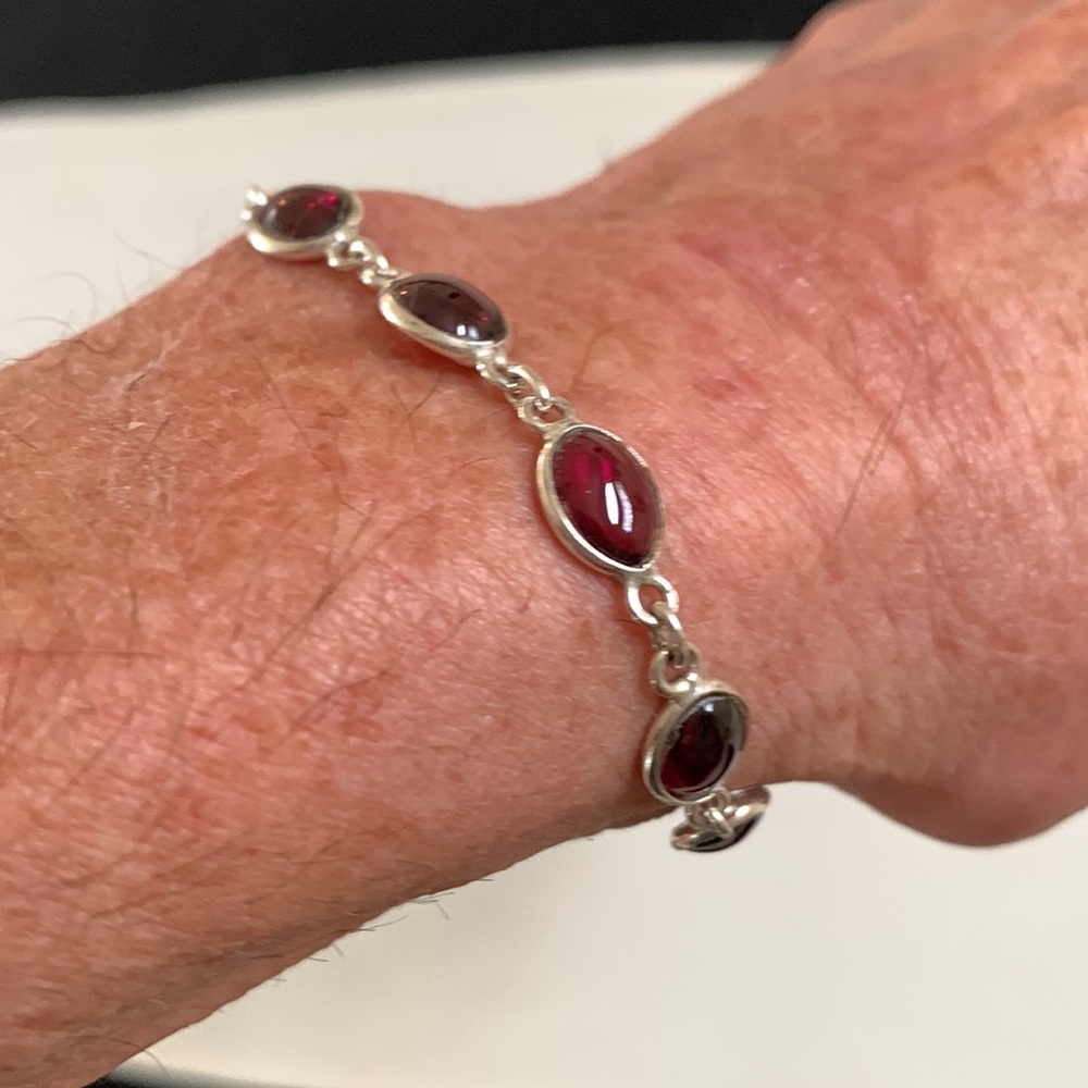 Garnet Handmade Tibetan Bracelet ~